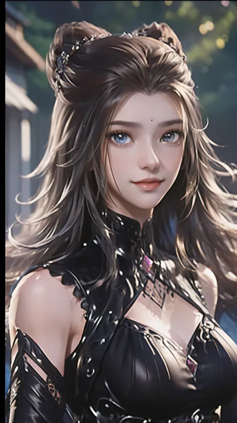 ((Best Picture Quality, 8k, tmasterpiece:1.3)), 1girl, Beautiful woman with slender abs:1.3, (Casual hairstyle), Princess dress:1.1, Ultra-fine face, A detailed eye, 二重まぶた，ssmile，Home