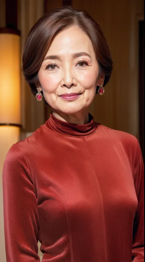 masutepiece, high-level image quality, depth of fields, beautiful mature women, 女優, 80years old, up of face, Fancy makeup,