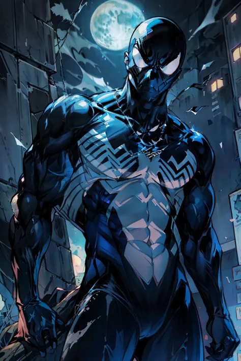 《the original god》arataki kazuto , male people， chest muscle， sexy , venom symbiote for your body, black mucus of the body , int...