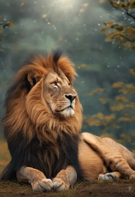 A majestic-maned lion, livro infantil