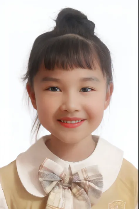 There is a young girl wearing a blue dress and a pink tie, jaeyeon nam, Korean girl, young lovely Korean faces, Yun Ling, young girl, Young Asian girl, jinyiwei, two pigtails hairstyle, park jimin, Handsome girl, xue han, Kwak Ji-young, seifuku, Twin tail ...