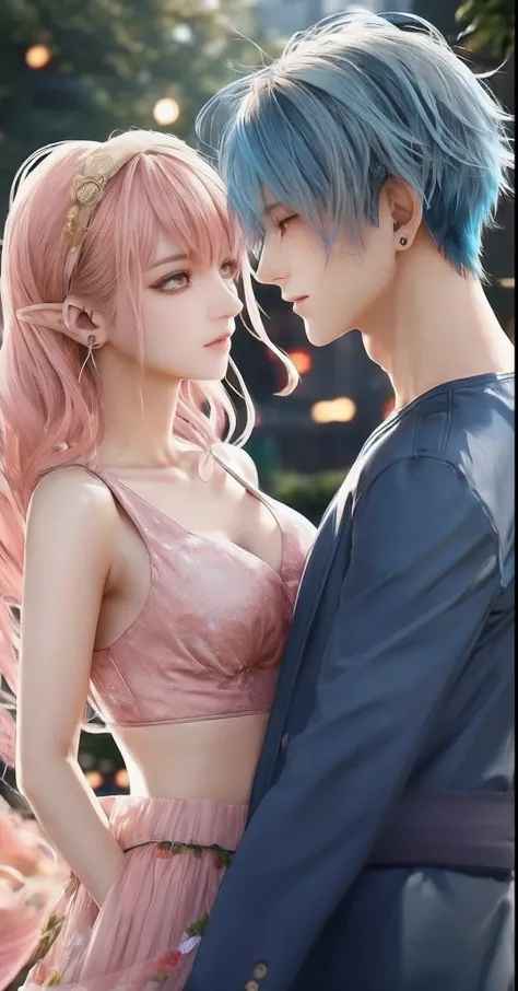 Male and female couples, Idol Photos, Photos of actors, Professional Photos, extra detailed face, detailed punk hair, very detailed character, inspired by Sim Sa-jeong, single realistic face, Cai Xukuns, detailed realistic faces, highly detailed realistic ...