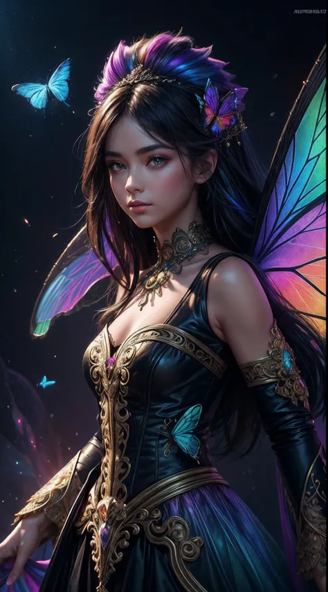 (((masterpiece))), (((ornate))), (((best quality))), ((ultra-detailed)), (highly detailed CG illustration), ((an extremely delicate and beautiful)), cinematic light. Create a stunning fantasy artwork that mimics the style of currently trending masters of t...