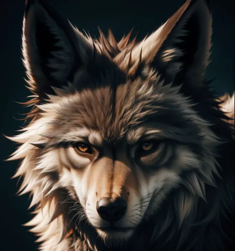 raw photo, furrystyle, , intricate details, wolf, canid,