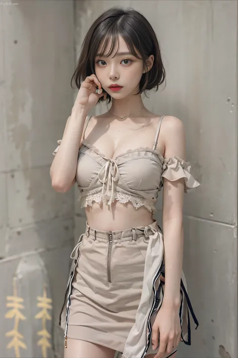 Top image quality、Raw photography、超A high resolution、An 18-year-old woman、Shooting for one person only、modelshoot、round breast、cleavage of the breast、Summery clothes、Beautiful Eyes of Details、very elongated eyes、Beautiful eyelashes、Beautiful double eyelids...