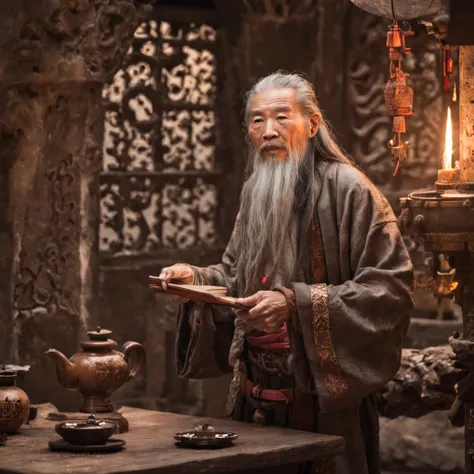 In an old palace，The old man who instructs the alchemist Fu Tuanzitou who cultivates the mysterious art，With a smile on his face。With him was a teenager with long hair and scruffy hair，Their deep pupils shone with a river of stars。On the walls of the palac...