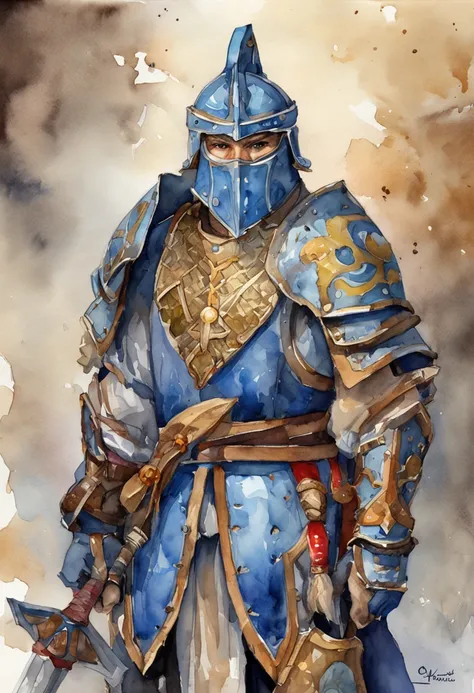 Ancient warriors, blue armor, candy.