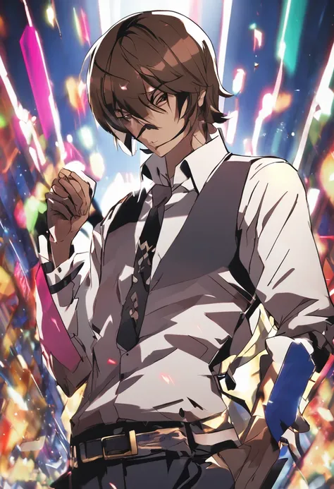 Akechi Goro,negro y blanco,