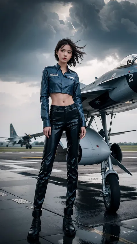 ((smallunderboob,Tomboyish,small heads)), (Well-defined abs: 1.1), (perfect bodies: 1.1), (short-length straighthair: 1.2), Black hair, upper body photos,（极其细致的CG 8k壁纸），（Extremely refined and beautiful），（tmasterpiece），（best qualtiy：1.0），（超高分辨率：1.0），beautif...