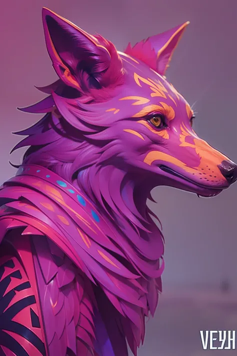 The character of the jackal, fantasy, vectorial art, Flat design, hyper-high detail.