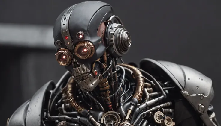 dark cyborg steampunk