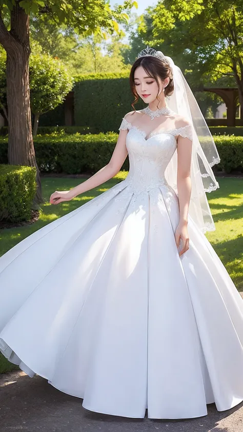 ((best quality)), ((masterpiece))  WEDDING PRINCESS DRESS, light ray, lens flare, white petals, long coated cat, exotic