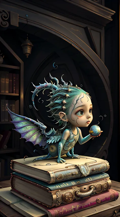 (best quality: 1.4), (masterpiece: 1.2), detailed, complex, high resolution, iridescent colors, A charming and fascinating creature with otherworldly forms that blend the best aspects of the monster human form and the innocent charm of a precocious child, ...