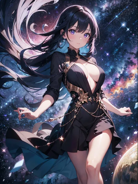 film photography, 1girl , sexy , (((whole body ))) , dynamic pose

Character: celestial seductress of stars
Style: cosmic allure
Extraordinary Feature: controls the beauty of the cosmos
Action: Surrounded by swirling galaxies, her touch ignites stars into ...