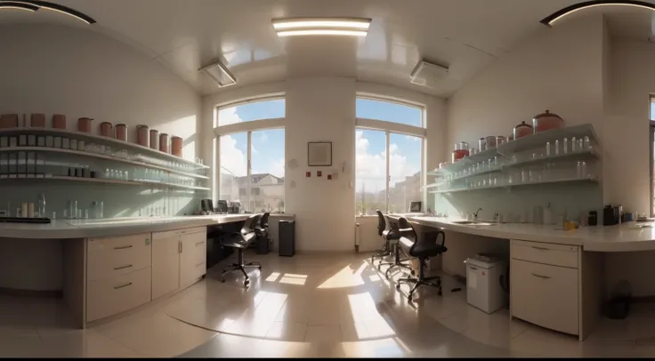 Professional panoramic view of the laboratory