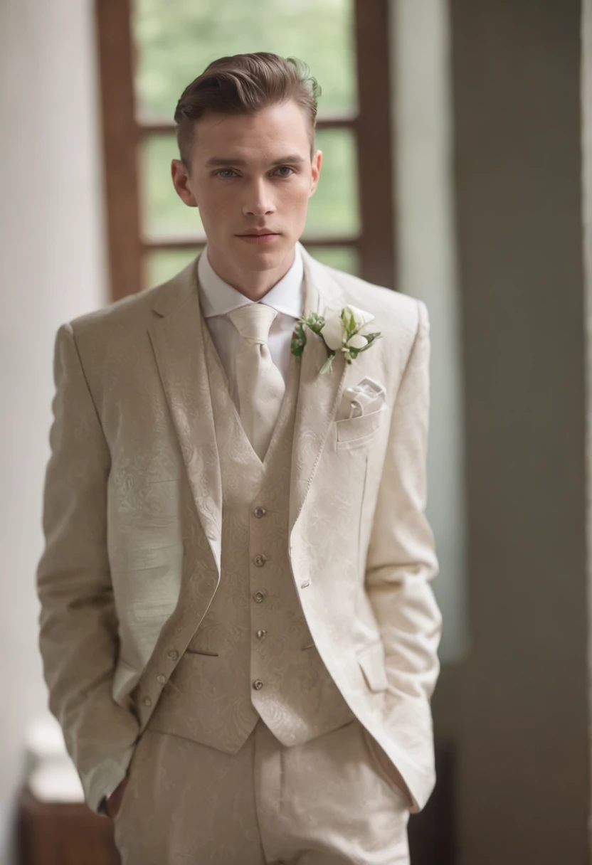 groom preparing for wedding day