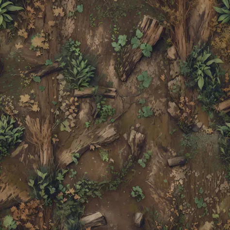 There are a number of leaves on the ground, gramas,textura da selva profunda, terreno muito detalhado, forest floor, Textura Megascans, sujeira realista, textura da sujeira, Looking at the forest floor, terreno detalhado, Textura fotorrealista, textura sem...