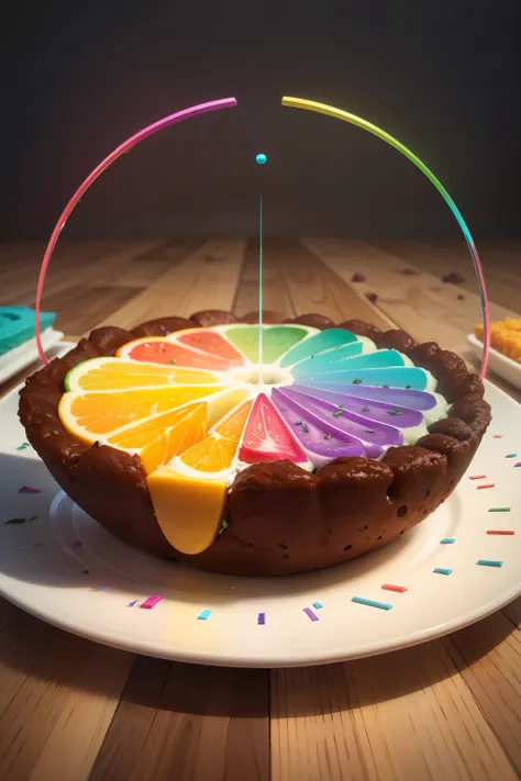 Create a colorful and healthy plate of food as if it were a portal to another dimension