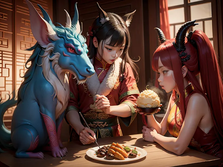 Chinese mythical creatures，gourmand