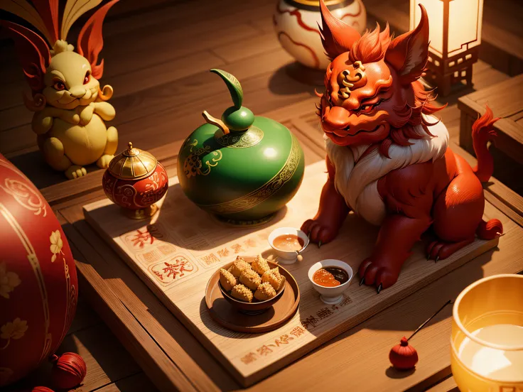 Chinese mythical creatures，gourmand