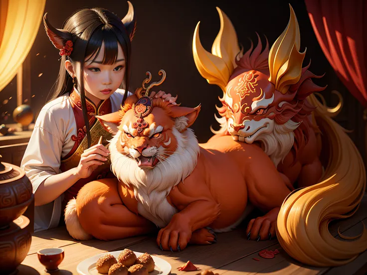 Chinese mythical creatures，gourmand