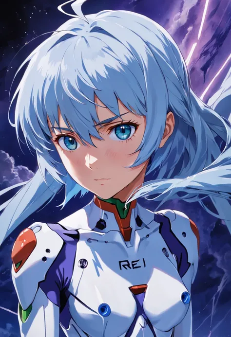 Rei Ayanami, a character from the renowned anime series "Neon Genesis Evangelion," is an enigmatic and ethereal figure. Her distinctive appearance features pale, almost porcelain-like skin, framed by azure blue hair that cascades delicately down her back. ...