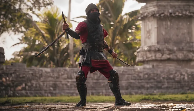 as quatro tartarugas ninja, uma pose de luta, em um campo de batalha, filme 2023