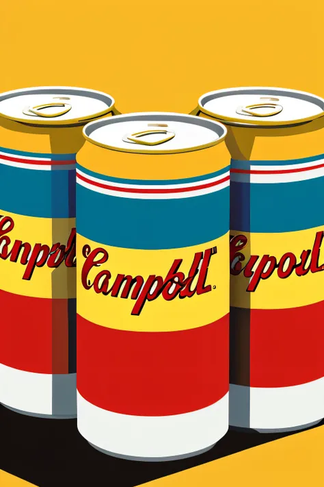 Campbell Soup Cans、I dont need people、Mexican decoration、
((Vector Flat))、gold、brack、
​masterpiece、超A high resolution、hightquality