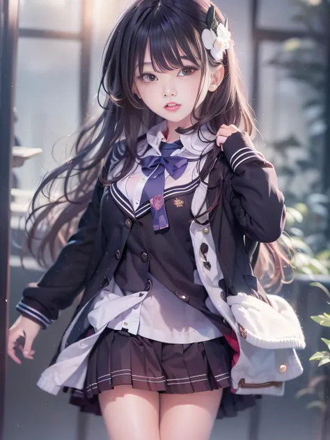 Girl in dress and shirt, loose coat collar sailor uniform, magical school student uniform, japanese girl school uniform, katelynn mini cute style, magic school uniform, School uniform, black and white clothes, school girl in gothic dress,