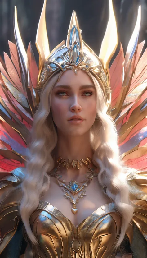 (Professional 3D Rendering:1.3) , (Realistic:1.3) fullbody image,photo of the most beautiful artwork in the world，Beautiful Nordic fairy princess, (((ears are pointed)))、Full body 8K unity rendering, action SHOT, skin pore, Very bright lighting, heavy shad...