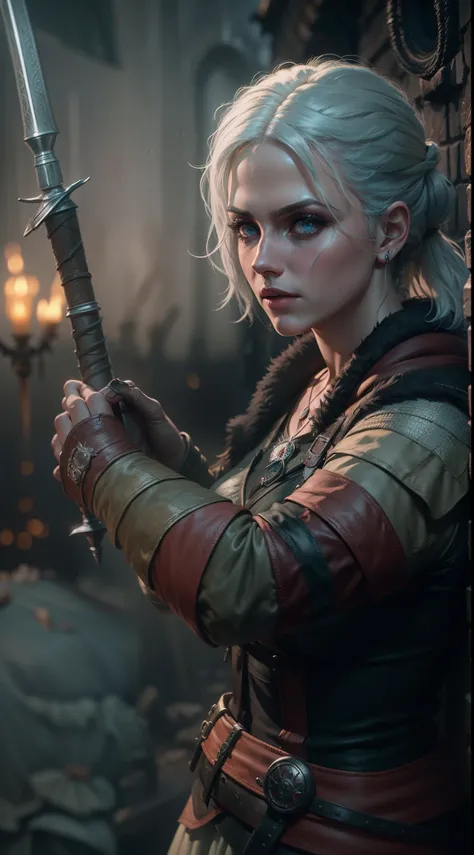 The Witcher Ciri ,35mm lens, photography, ultra details, precise texture details HDR, UHD,16K,