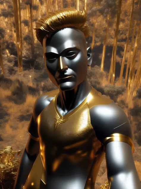 a close up of a statue of a man with a gold and white costume, super detailed render, 3 d render character art 8 k, intricate white and gold armor, full samurai armor spiderman, high detail iconic character, 8k render”, octane render ”, octane render”, sup...