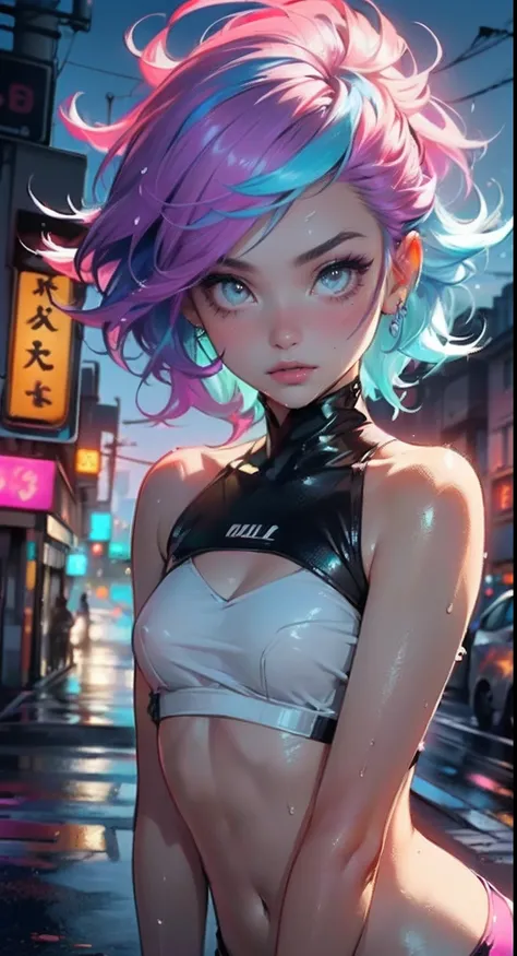 cute cartoon little loli,(((little loli,small tiny body,petite))),(((6 years old))),((extremely cute cartoon girl with liquid paint hair)),

(((flat chest))),(((short hair,liquid paint hair:1.1,neon purple hair|neon pink hair|neon blue hair|neon aqua hair|...