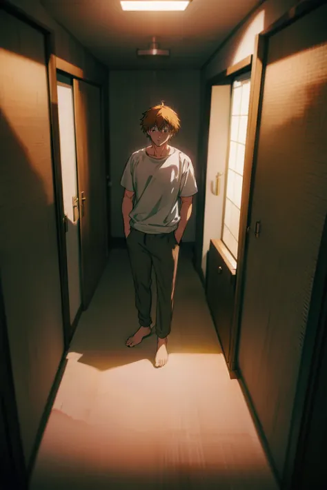 denji in his room standing