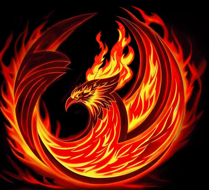 A closeup of a bird with a red tail and orange wings, phoenix flames, phoenix-inspired, phoenix head, phoenix rising, logotipo sem texto, phoenix, Guangjian, fiery bird, phoenix in fire, (fire), phoenix rising from the ashes, Ryuu, artwork of a phoenix, Ph...