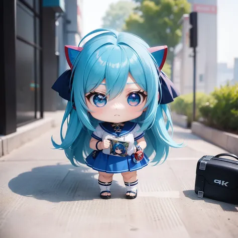 Blue-haired anime characters、Chibi Art、anime art style、cute art style、Chibi Anime Girl、anime art style、anime style 4 k、Anime-style portraits、Anime-style illustrations、Advanced Digital Chibi Art、Marine Kitagawa Fan Art、ig studios anime style、small curvy lol...