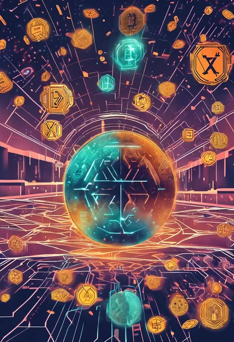 Draw an artistic representation of the cryptocurrency ada cardano as a glowing hologram in the palm of your hand, com cores vibrantes e efeitos futuristas