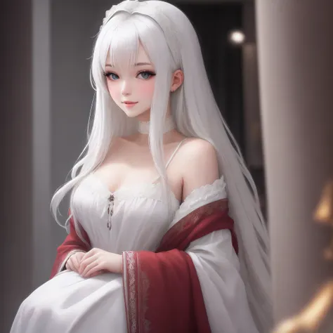 White-haired beauty