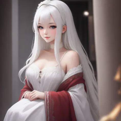 White-haired beauty