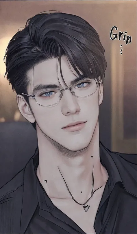 Oppav3, (masterpiece, super high quality, high resolution, 8K, complex: 1.2), (detailed face: 1.2), (wearing a black shirt: 1.5), handsome, glasses, detailed skin, pores, absurd, clumsy, 1boy, male focus, (realistic)), good lighting quality, muscle veins, ...