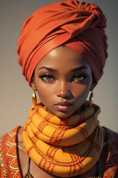 Make an African woman with turban