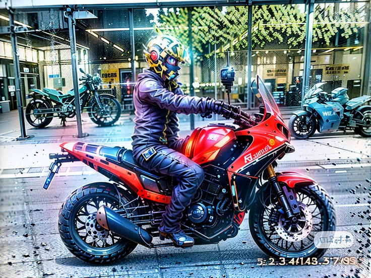 arafed man in a helmet and protective gear on a motorcycle, point of view of visor wearer, helmet on face, wearing helmet, reflection of phone in visor, wearing a round helmet, beautiful blue armet helmet, wearing a helmet, motorcycle helmet, holding helme...