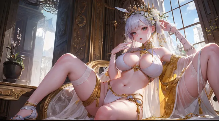 Ultimate Masterpiece, (Fidelity: 1.2), (Sexy), (Asian)), Infinite Scenery, (White: 1.2 + Fair: 1.1), Big Breasts, Two Points Dew, (Translucent: 1.1), Looming, (Tong: 1.0), Pubic Hair, Open Crotch, Open Legs, (Smooth: 1.1), (Clear Curve Details: 1.1), (Cute...