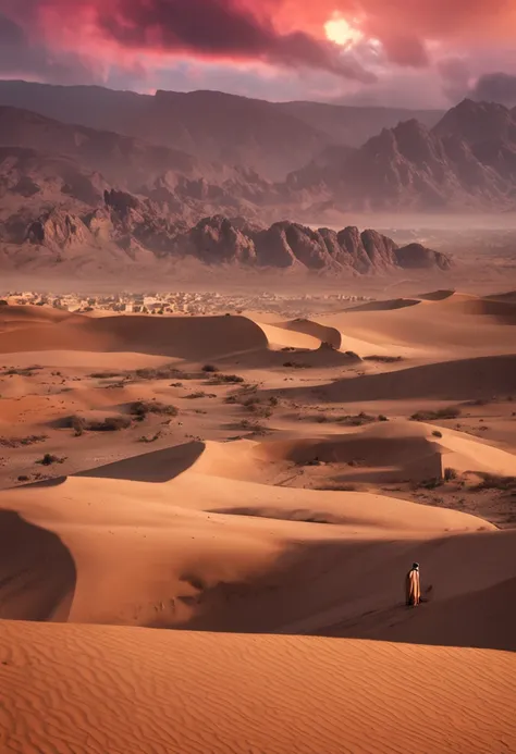 In the barren desert, There are idols of ancient Arab gods that they worship, Surrounded by mountains