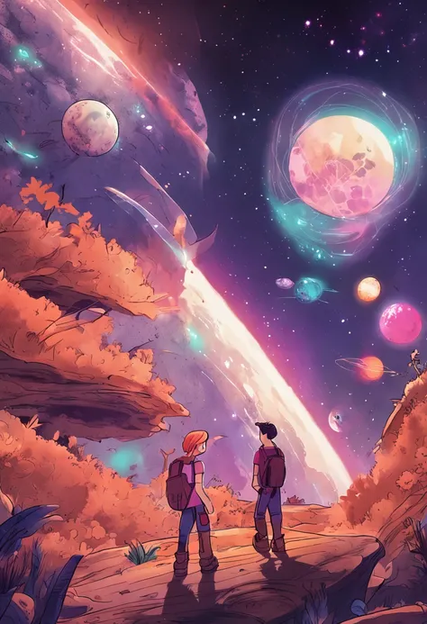 In order to find a way to save Lilys planet，Ari and Lily embark on an interstellar journey。They traveled through different times and spaces，I saw all kinds of wonders and adventures。