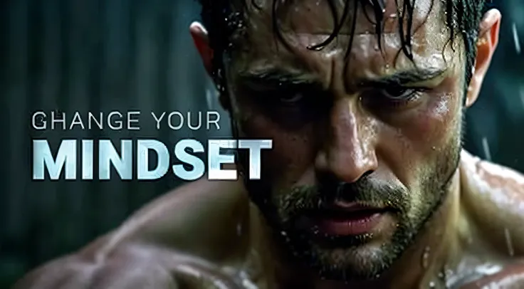 a close up of a man with a wet face and a hand on his chest, shot from movie, ad image, grit, tense look, sun set, edge, ominous and intense, antagonist, motivational, uploaded, live action film, full scene shot, subtitles, intense scene, abduzeedo, sweati...