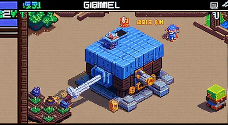 pixel game，character  design，super mecha，All kinds of artillery， Pixel art #pixelart