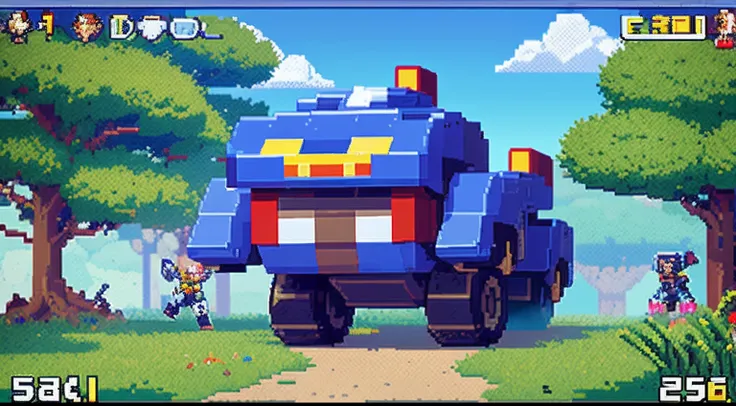 pixel game，character  design，super mecha，All kinds of artillery， Pixel art #pixelart