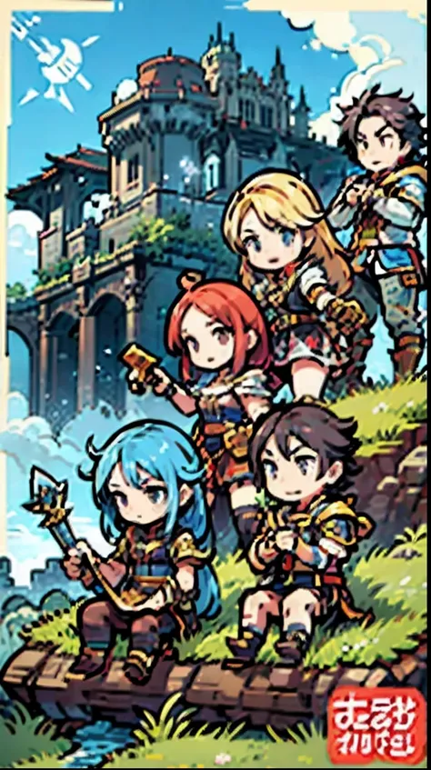 prompt
copy
a group of people armed with swords and armor stand in front of the sky, granblue fantasy, final fantasy 14 style, f...