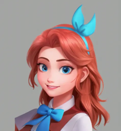 a close up of a cartoon girl with a bow tie, princess portrait, character headshot portrait, disney artstyle, disney artstyle, disney character, disney character style, Character art portrait, official character art, Character portrait, portrait of princes...